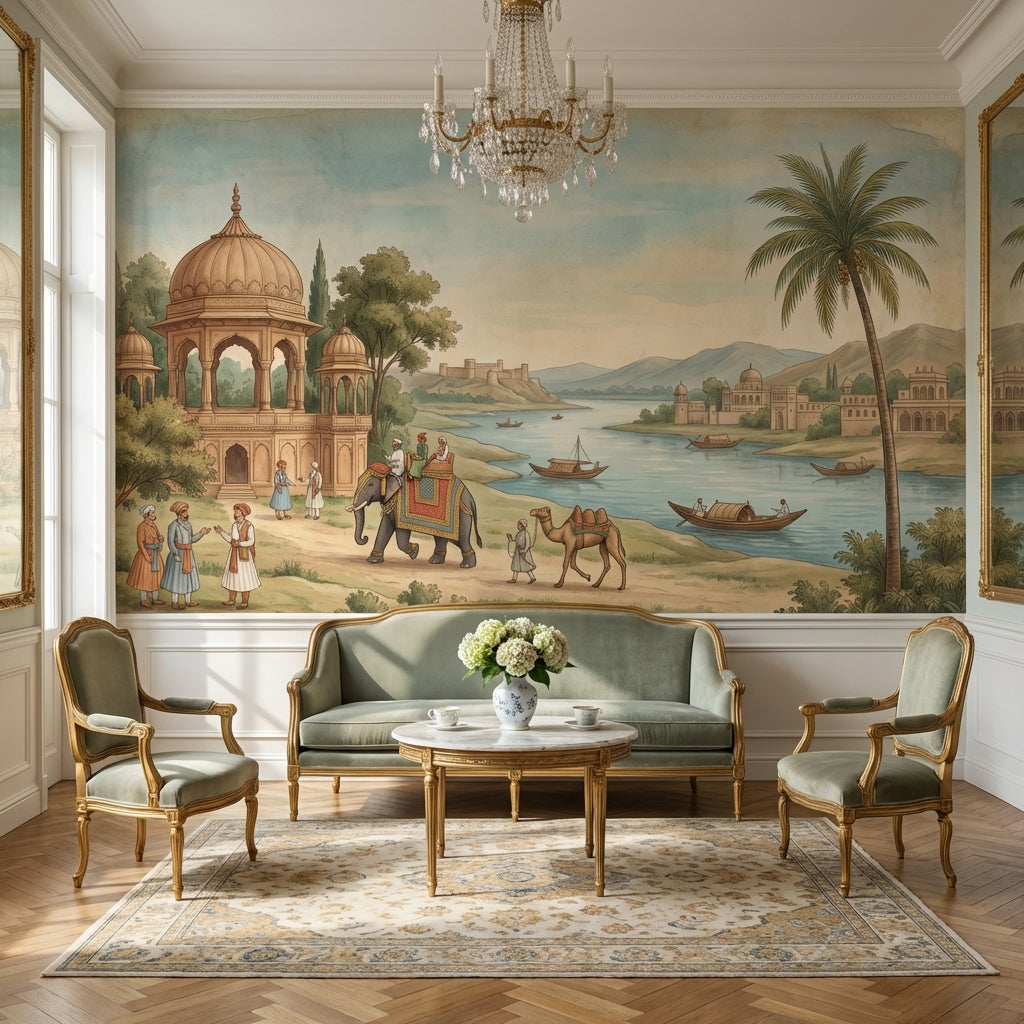 Landscape Wallpaper Vintage Cultural Wall Mural