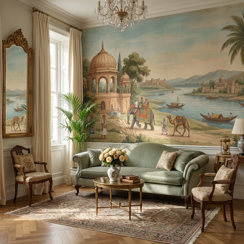 Landscape Wallpaper Vintage Cultural Wall Mural