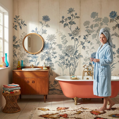 Vintage Floral Wallpaper Traditional Classic Wall Mural