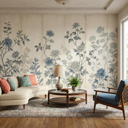 Vintage Floral Wallpaper Traditional Classic Wall Mural