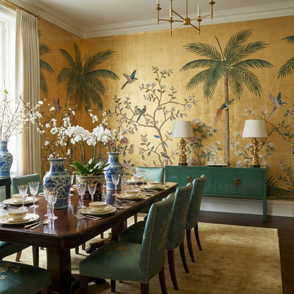 Tropical Birds Wallpaper Chinoiserie Palm Wall Mural