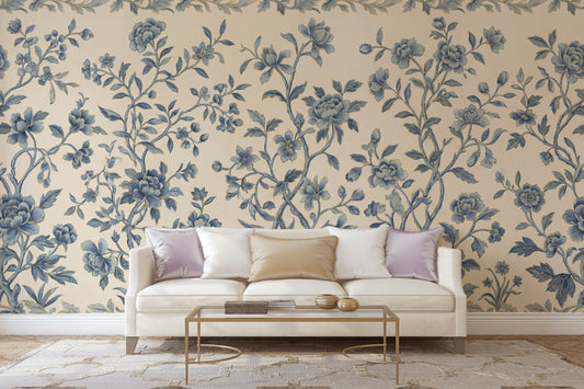 Floral Wallpaper Traditional Vintage Wall Mural