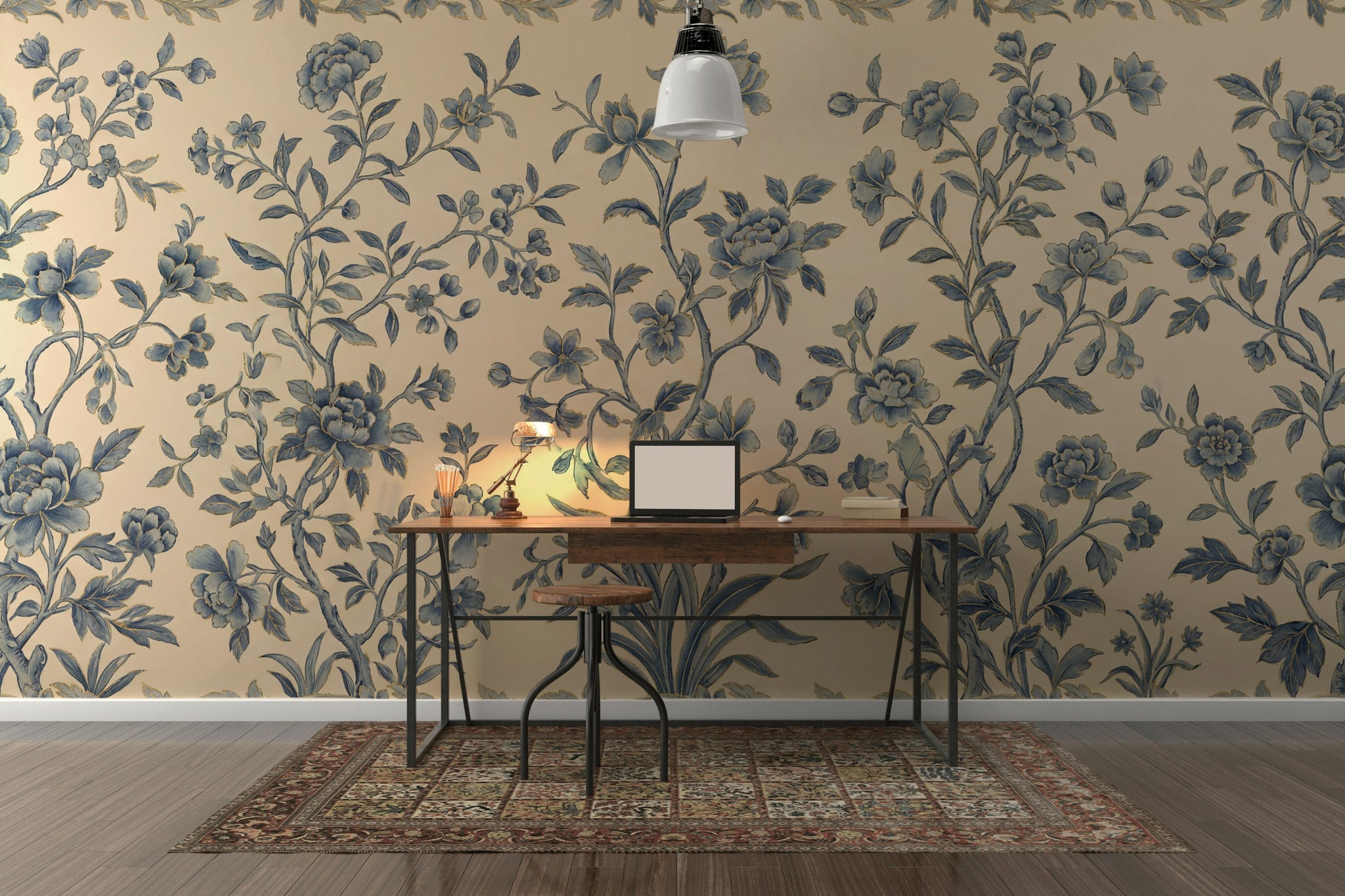 Floral Wallpaper Traditional Vintage Wall Mural