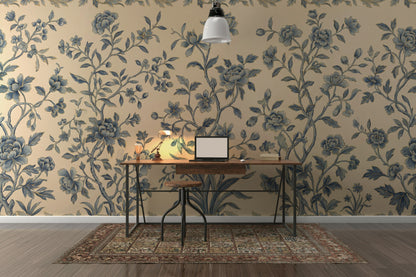 Floral Wallpaper Traditional Vintage Wall Mural