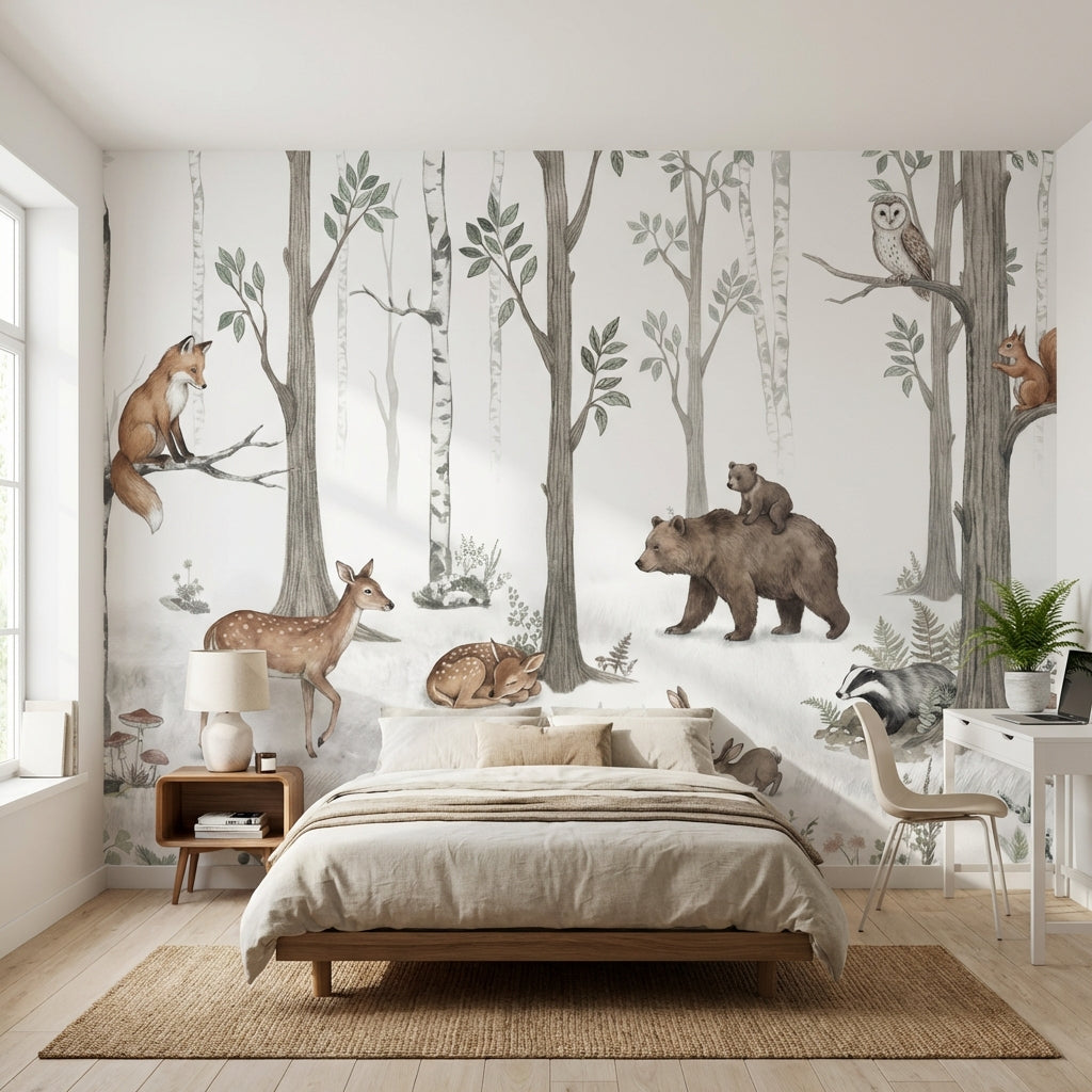 Forest Wallpaper Animals Nature Wall Mural