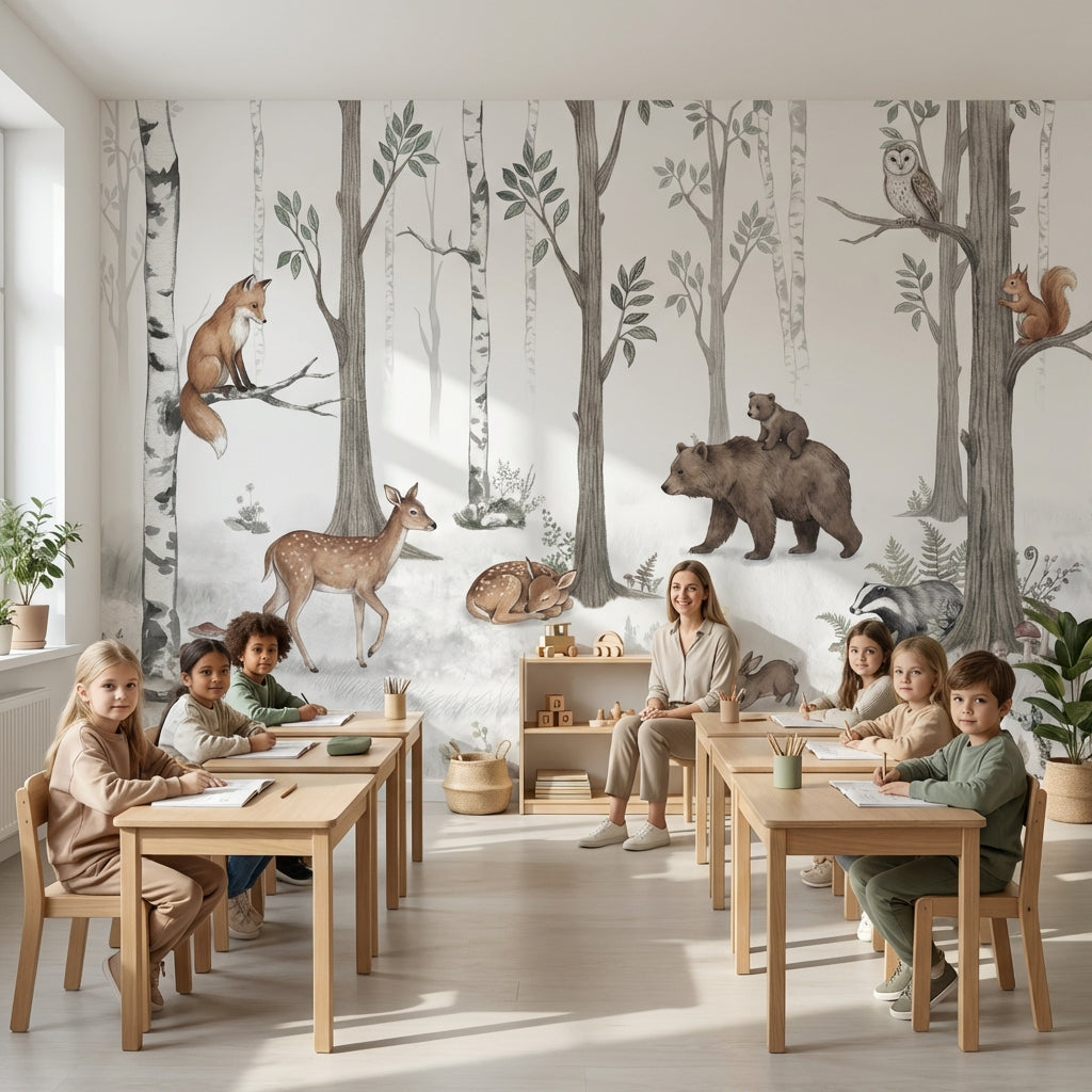 Forest Wallpaper Animals Nature Wall Mural