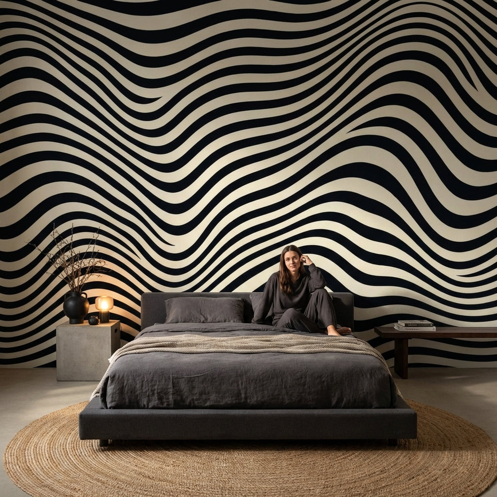 White Background Wallpaper Abstract Pattern Wall Mural