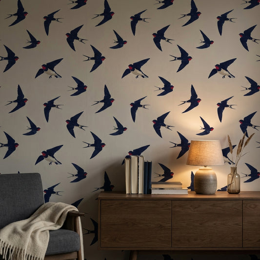 Swallows Wallpaper Birds Removable Minimalist Wall Art