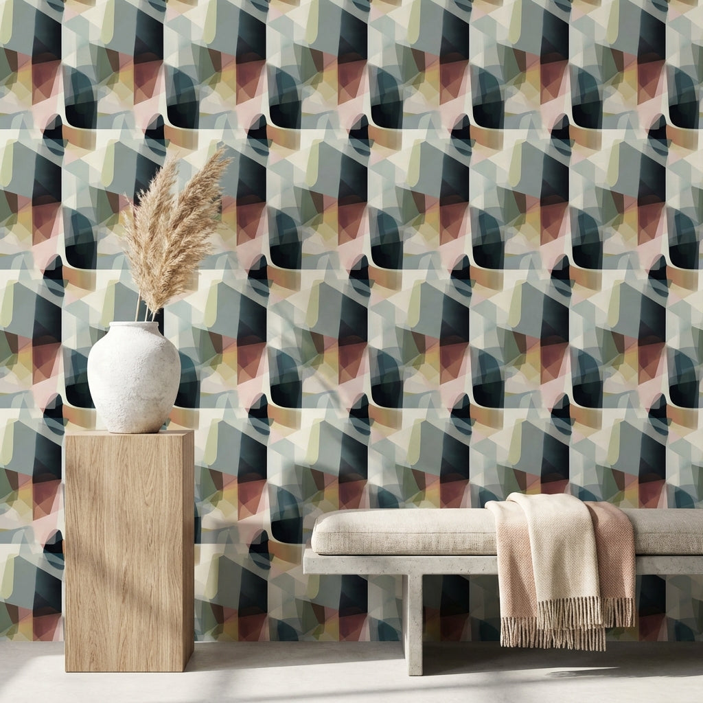 Abstract Wallpaper Geometric Modern Wall Decor