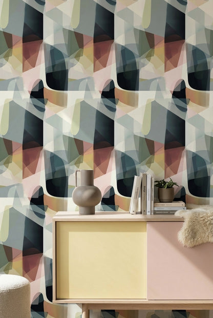 Abstract Wallpaper Geometric Modern Wall Decor