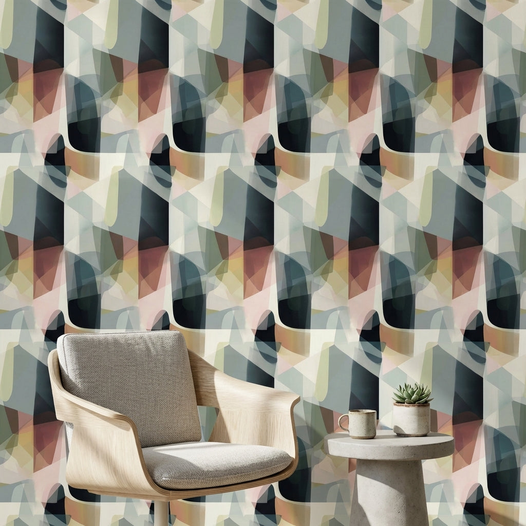 Abstract Wallpaper Geometric Modern Wall Decor