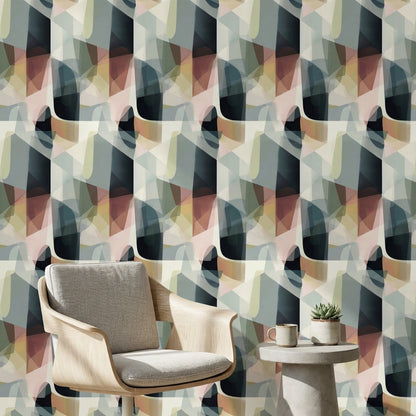 Abstract Wallpaper Geometric Modern Wall Decor