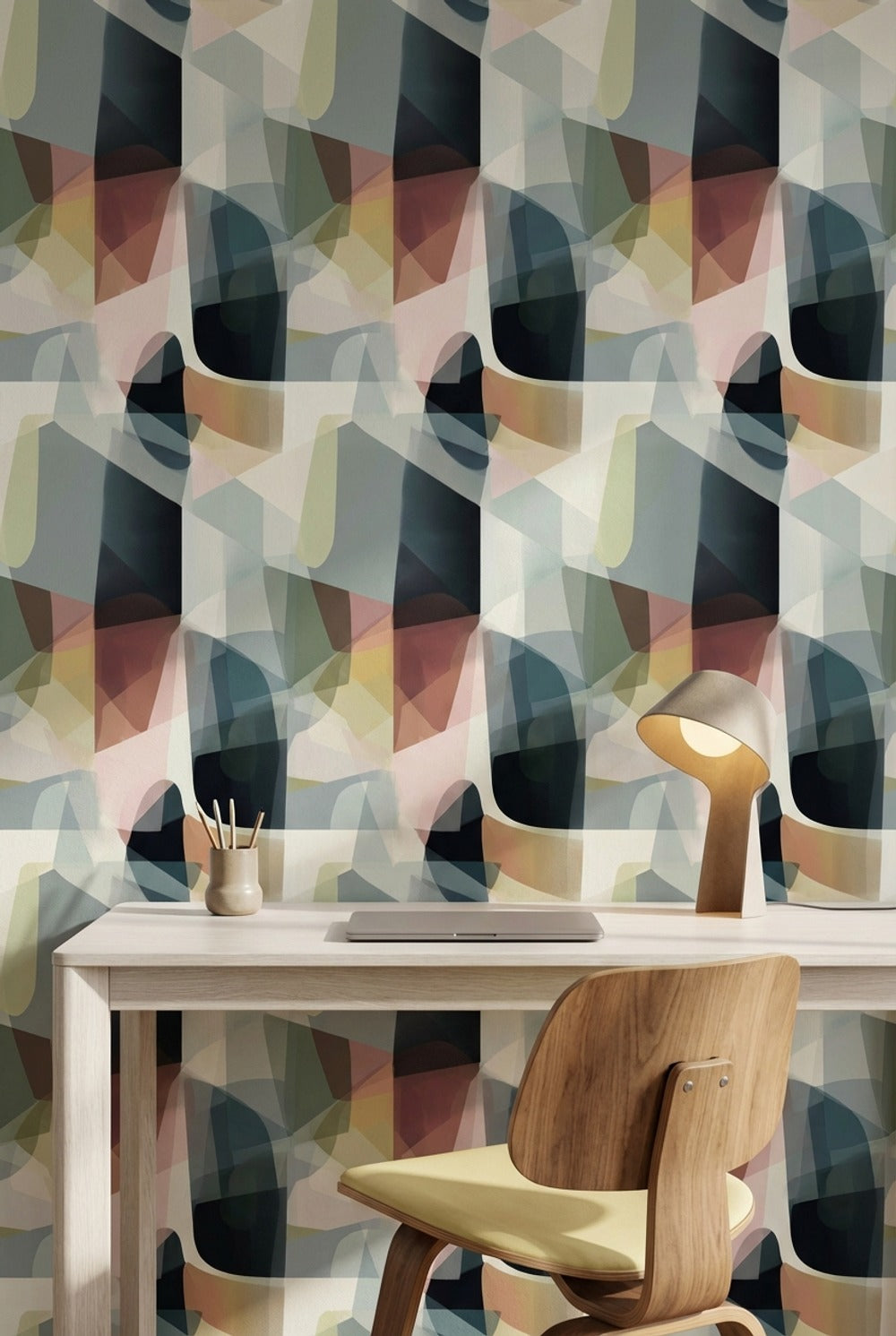 Abstract Wallpaper Geometric Modern Wall Decor