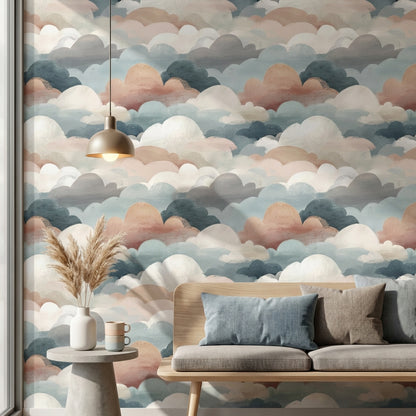 Clouds Wallpaper Abstract Removable Modern Wall Art