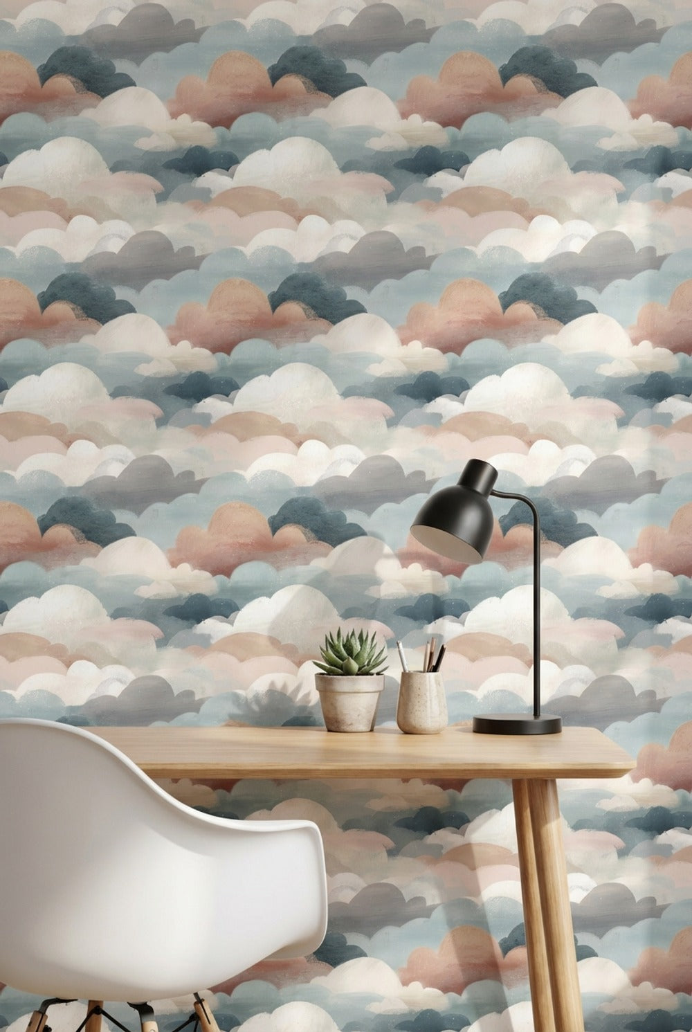 Clouds Wallpaper Abstract Removable Modern Wall Art