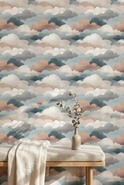 Clouds Wallpaper Abstract Removable Modern Wall Art