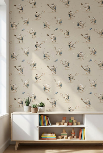 Astronaut Wallpaper Playful Space Decorative Mural