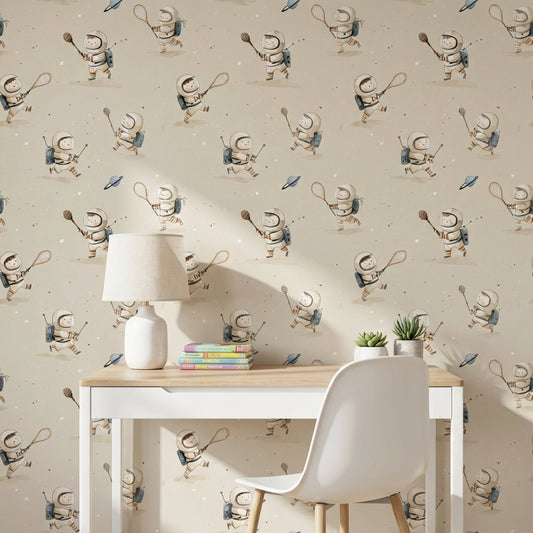 Astronaut Wallpaper Playful Space Decorative Mural