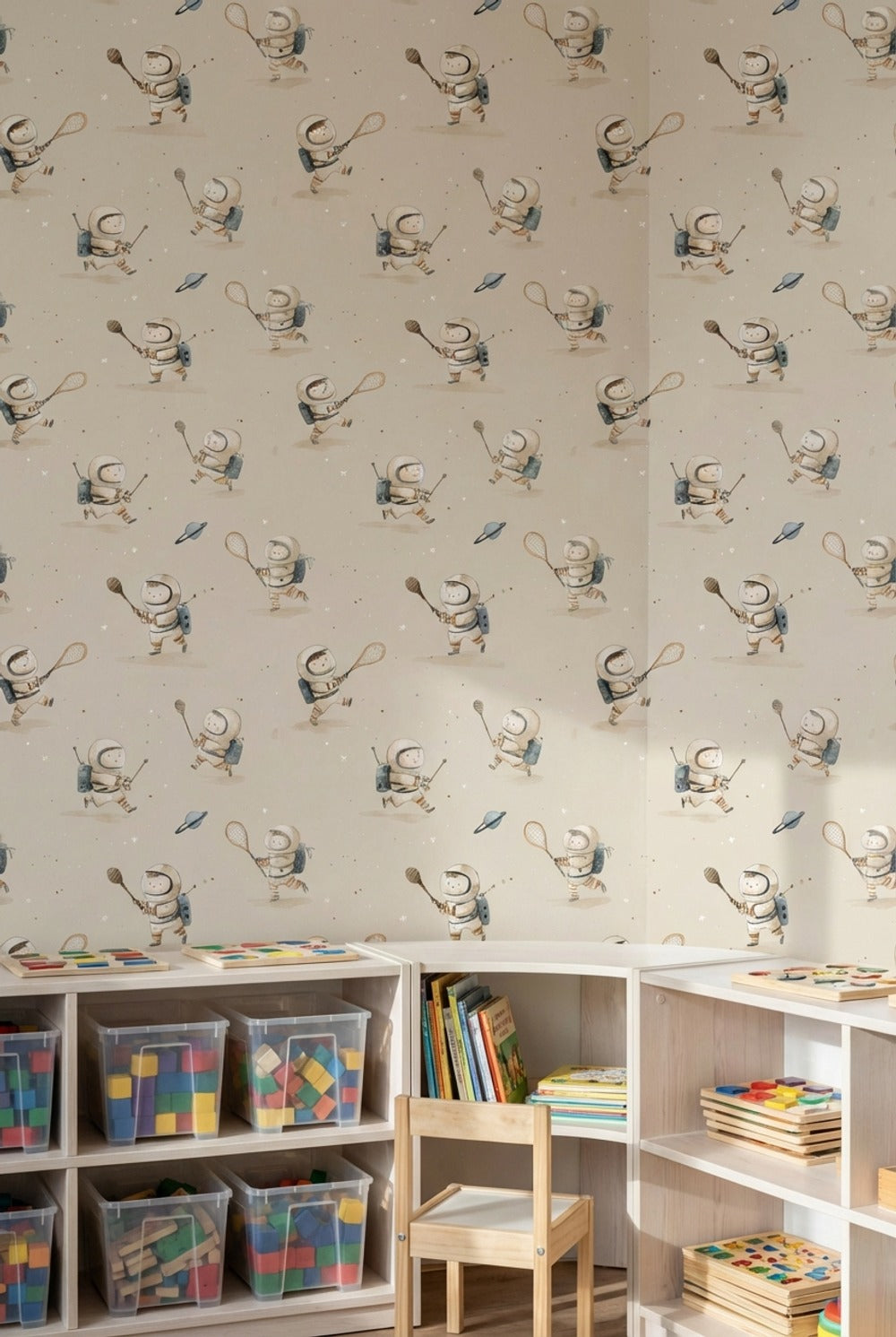 Astronaut Wallpaper Playful Space Decorative Mural