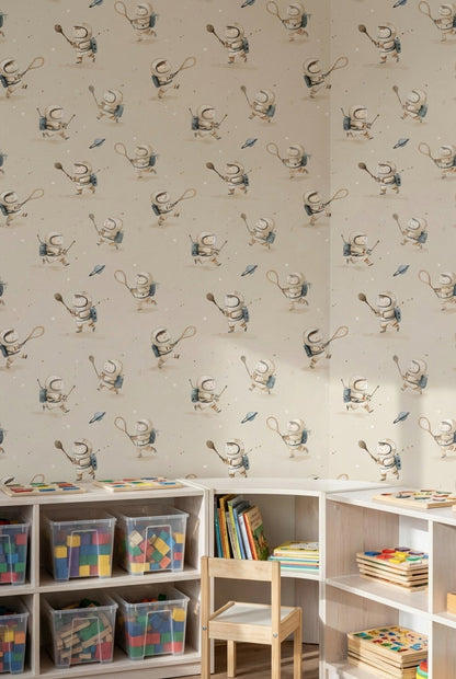 Astronaut Wallpaper Playful Space Decorative Mural