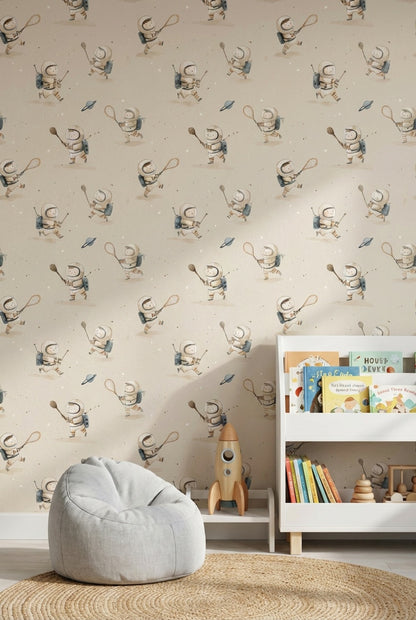 Astronaut Wallpaper Playful Space Decorative Mural