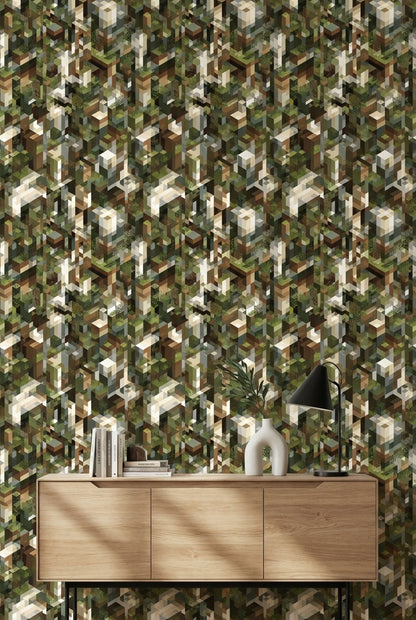 Geometric Wallpaper Abstract Removable Modern Wall Art