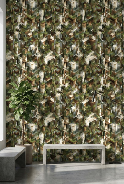 Geometric Wallpaper Abstract Removable Modern Wall Art