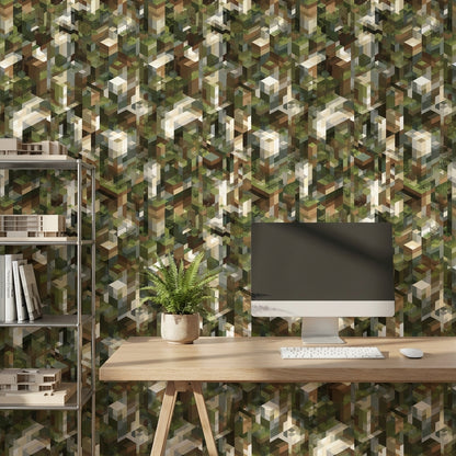 Geometric Wallpaper Abstract Removable Modern Wall Art