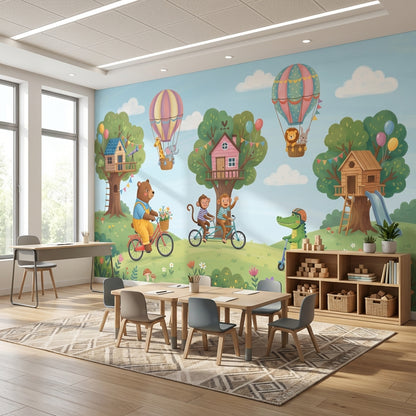 Treehouse Wallpaper Whimsical Nature Wall Mural