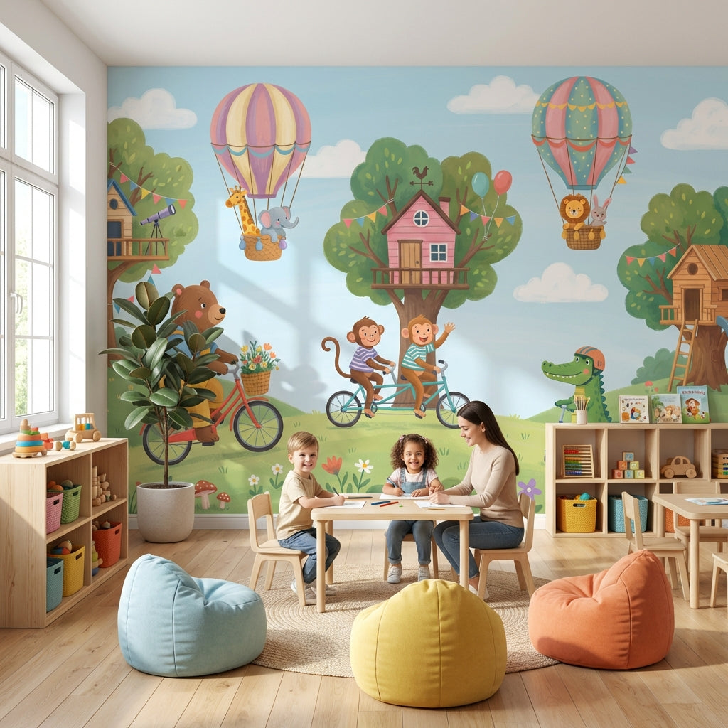 Treehouse Wallpaper Whimsical Nature Wall Mural