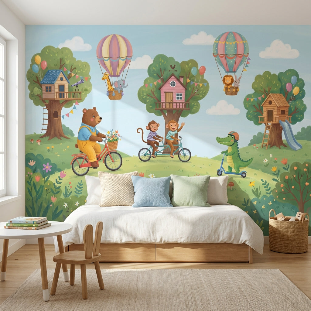 Treehouse Wallpaper Whimsical Nature Wall Mural