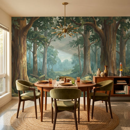 Shades Of Green Wallpaper Forest Natural Wall Mural