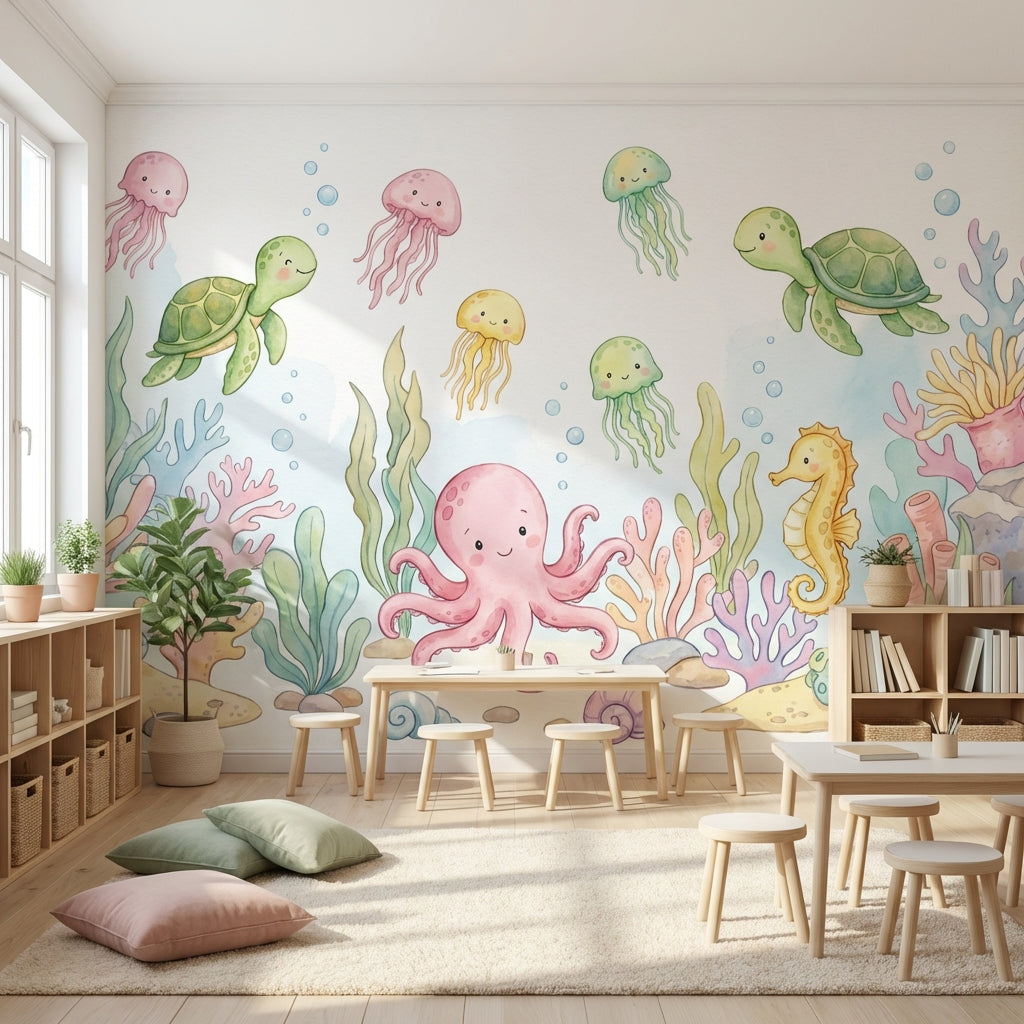 Underwater Wallpaper Sea Creatures Coral Wall Mural