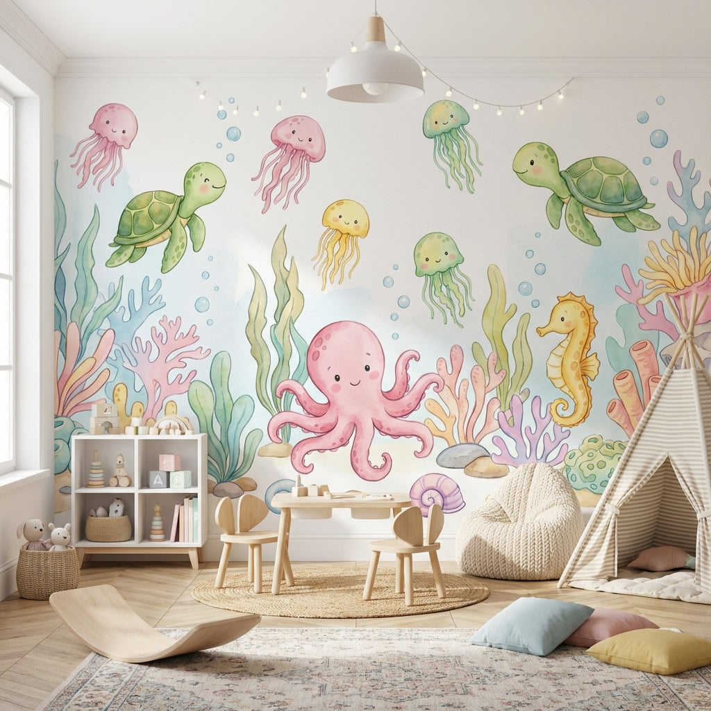 Underwater Wallpaper Sea Creatures Coral Wall Mural