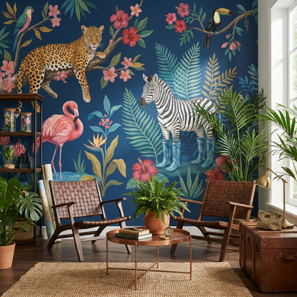 Exotic Jungle Wallpaper Vibrant Tropical Wall Mural