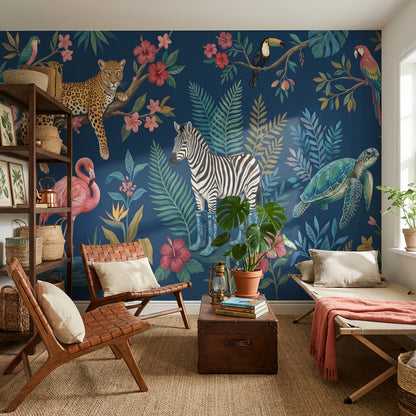 Exotic Jungle Wallpaper Vibrant Tropical Wall Mural