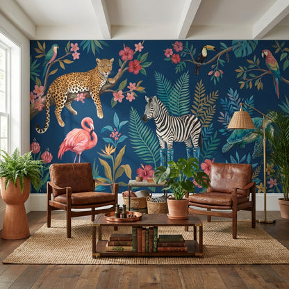 Exotic Jungle Wallpaper Vibrant Tropical Wall Mural