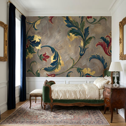 Floral Wallpaper Traditional Elegant Wall Mural