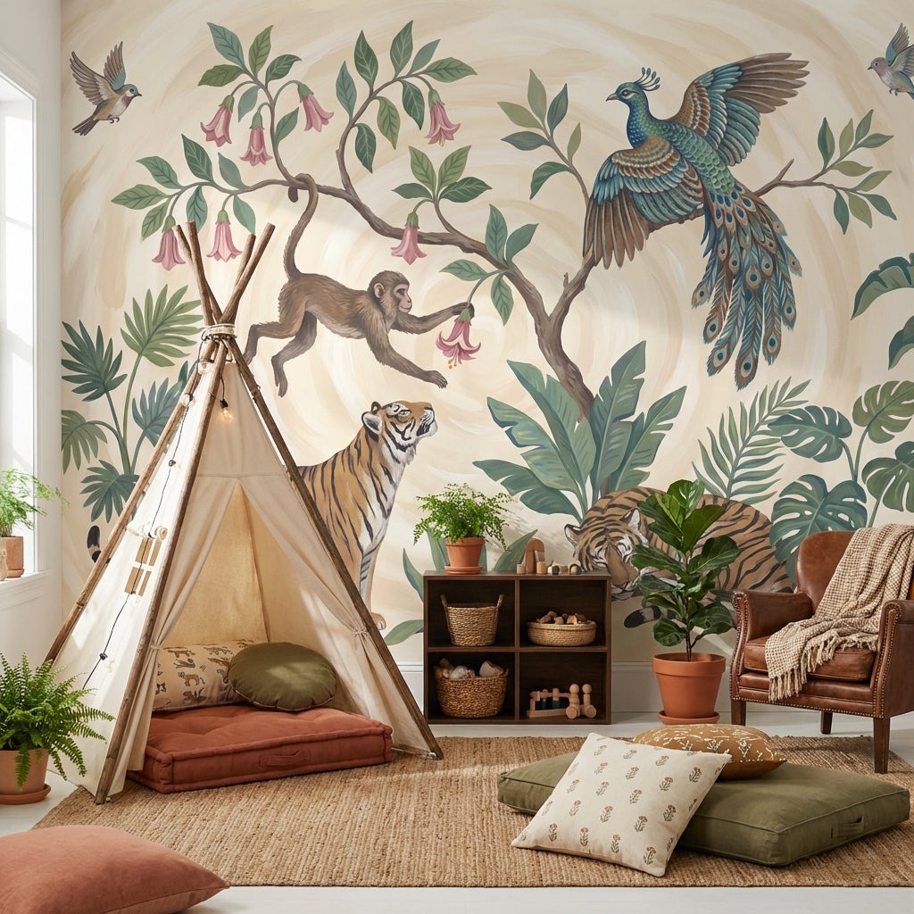 Wildlife Jungle Wallpaper Tropical Nature Wall Mural