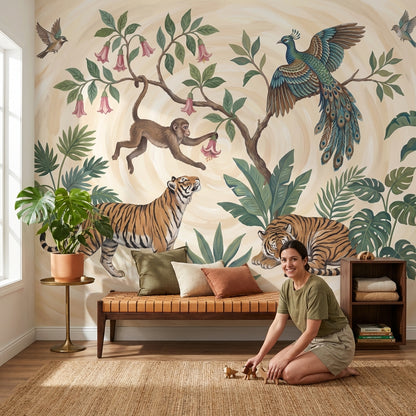 Wildlife Jungle Wallpaper Tropical Nature Wall Mural