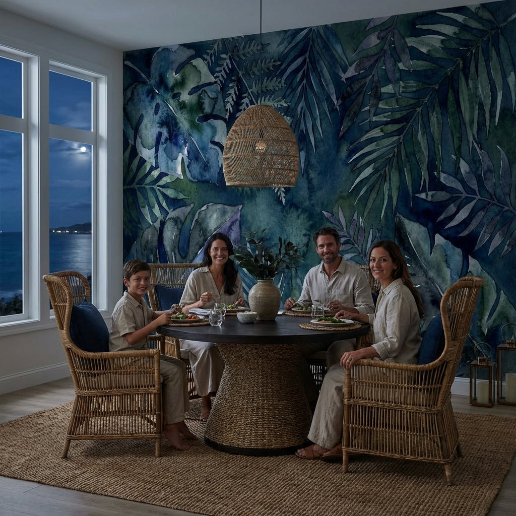 Floral Wallpaper Abstract Leaves Wall Mural