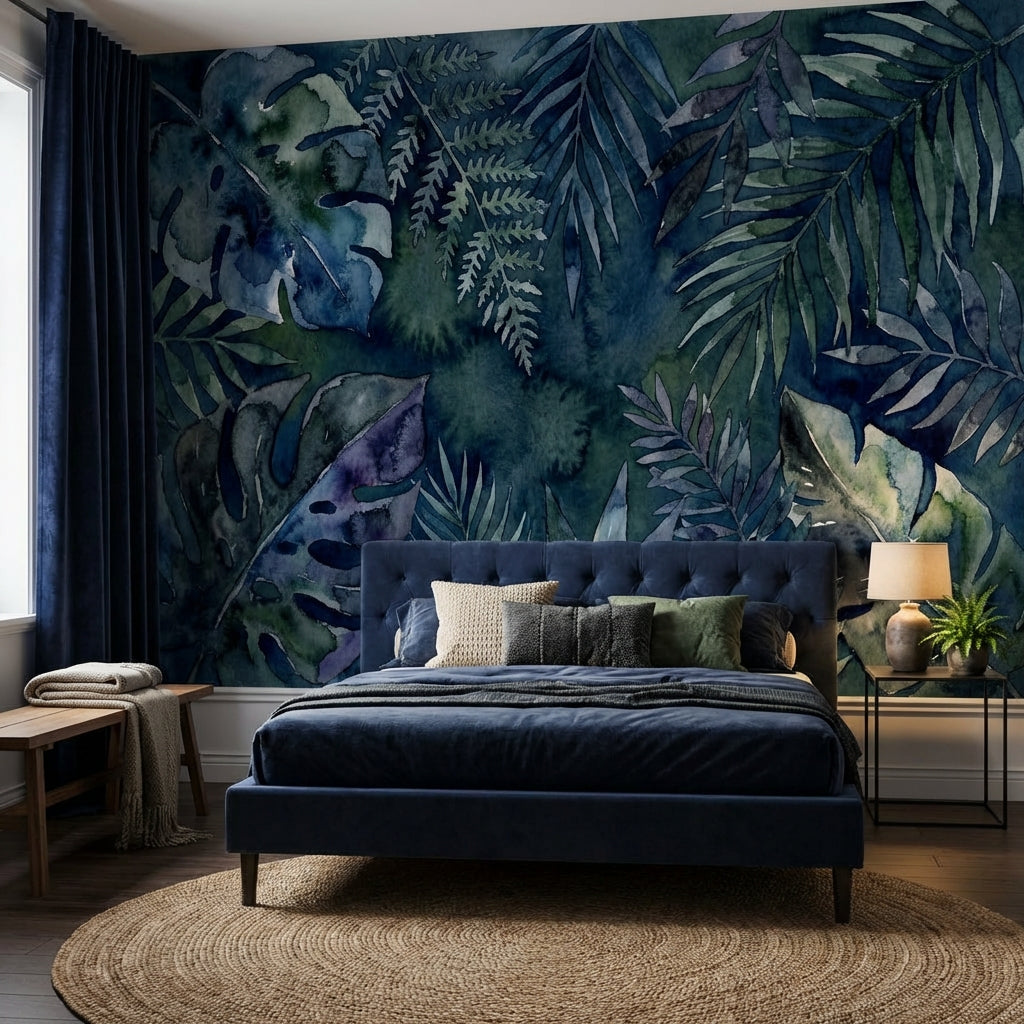 Floral Wallpaper Abstract Leaves Wall Mural
