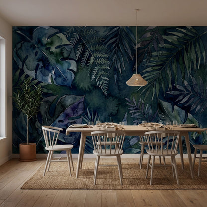 Floral Wallpaper Abstract Leaves Wall Mural