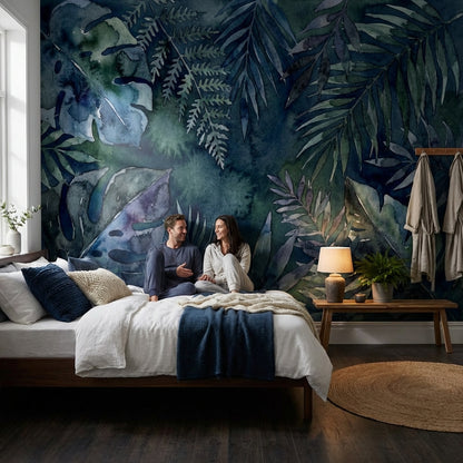 Floral Wallpaper Abstract Leaves Wall Mural