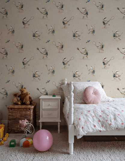Astronaut Wallpaper Playful Space Decorative Mural