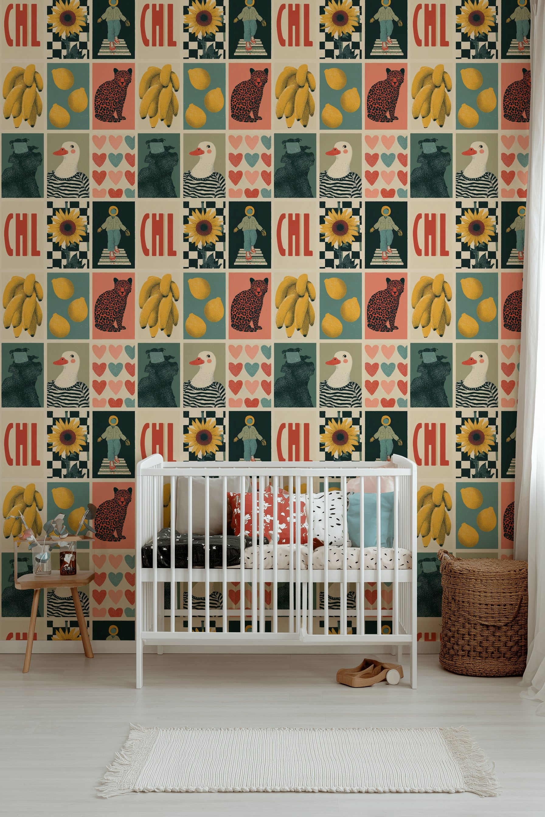 Eclectic Wallpaper Abstract Vibrant Removable Wall Decor