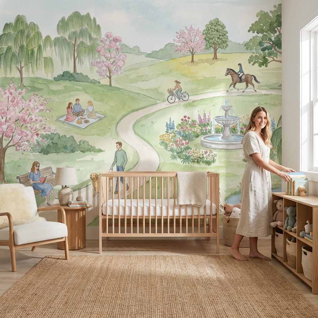 Park Wallpaper Nature Pond Wall Mural