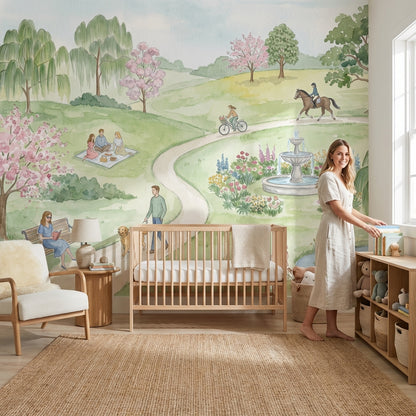 Park Wallpaper Nature Pond Wall Mural
