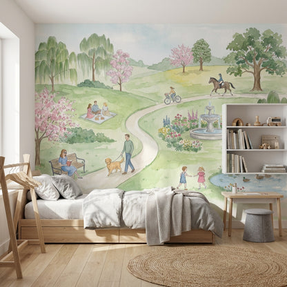 Park Wallpaper Nature Pond Wall Mural