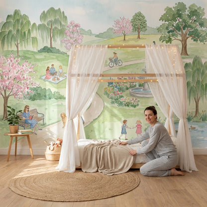 Park Wallpaper Nature Pond Wall Mural
